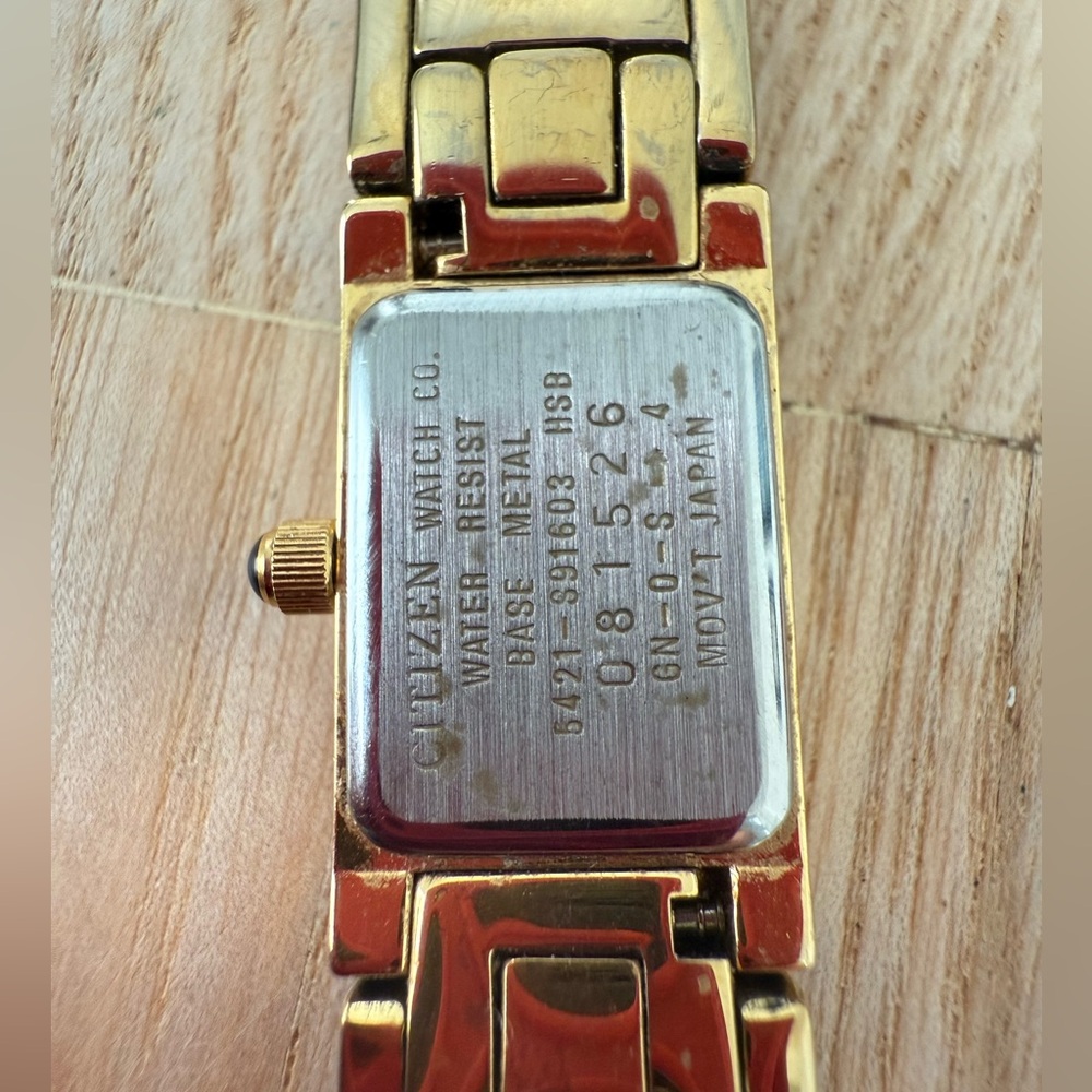 Citizen Elegance ladies rectangular gold tone wat… - image 8